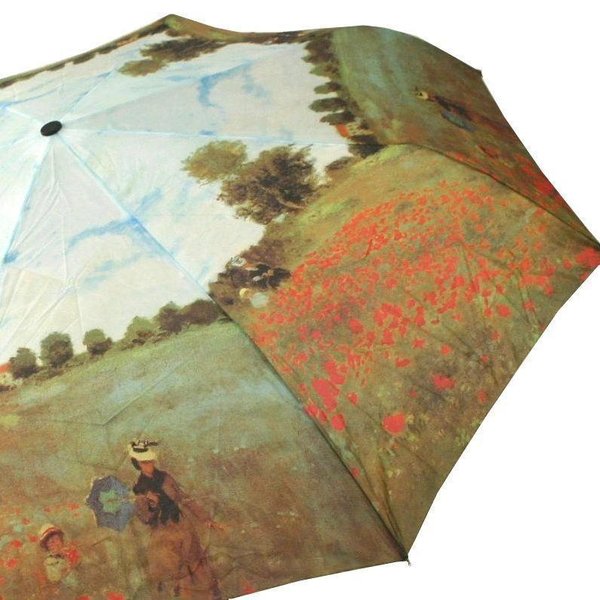 Taschen Regenschirm  Monet Mohnfeld