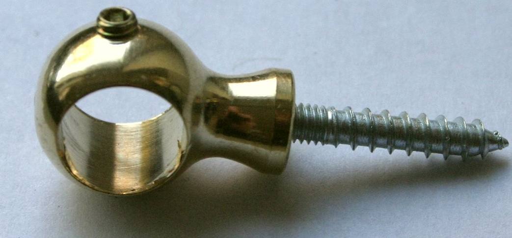 Messing Treppenstangenöse Ø 16 mm poliert goldfarbig Teppichösen Ringösen 
