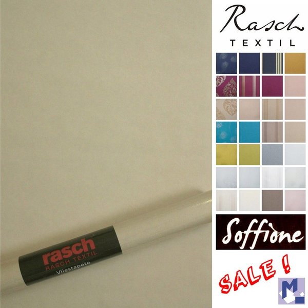 SALE ! Vlies Tapete SOFFIONE 295428 Uni beige (Rasch Textil UVP € 49,50)