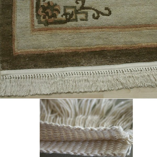 Teppichfranse mit Lasche Baumwolle geknüpft 10 cm