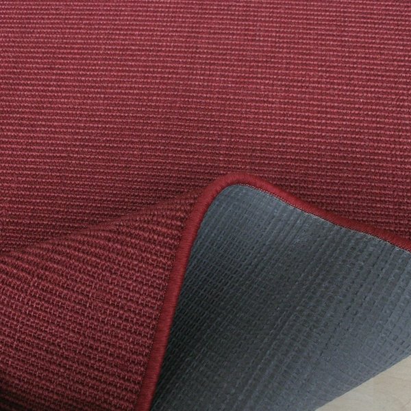 Sisal Teppich Bouclé fein Farbe 11 Rot