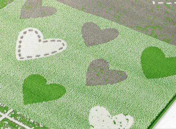 Teppich SH Herzen grün