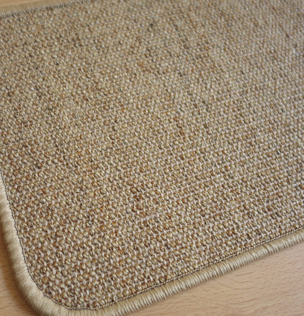 Sisal Teppich Fußmatte gekettelt Farbe 13 Natur meliert