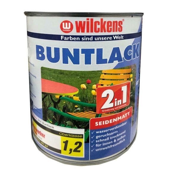 Wilckens Buntlack 2in1 Seidenmatt 750 ml wasserverdünnbar