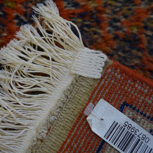 70 cm Reststück Teppichfranse ohne Lasche Baumwolle glatt 8 cm
