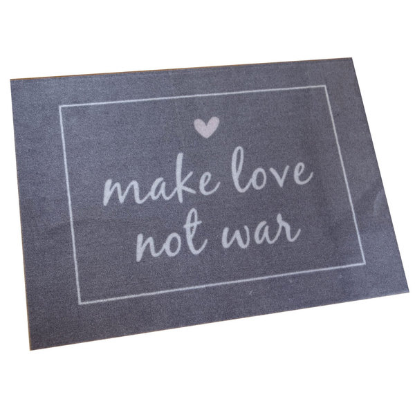 Türmatte "MAKE LOVE NOT WAR Herz" Aktion Deutschland hilft 50x70
