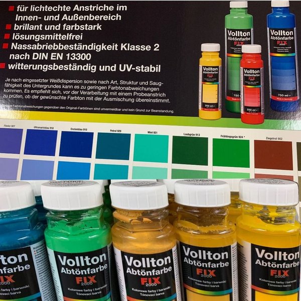 Vollton + Abtönfarbe FIX2000 matt lösemittelfrei 250 ml