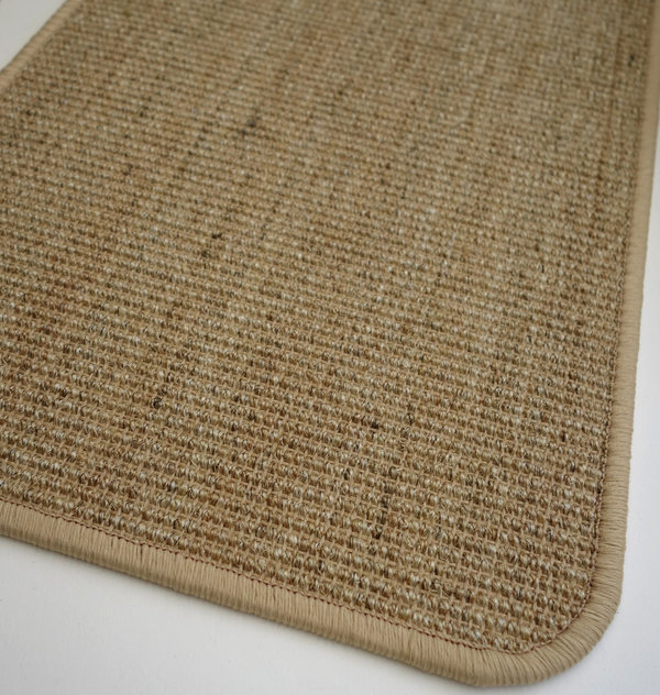 Sisal Teppich Fußmatte gekettelt Farbe 15 Heu meliert